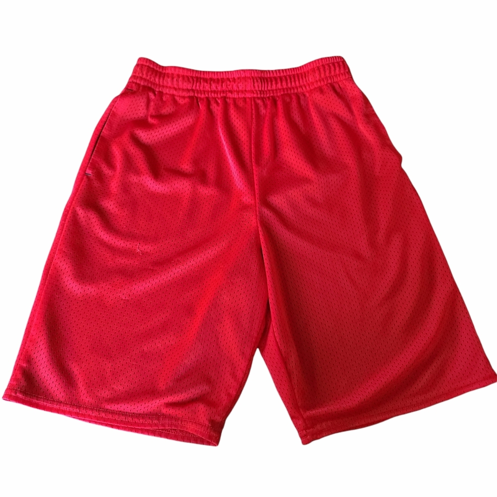 Boys Athletic Works Red Shorts, 14/16